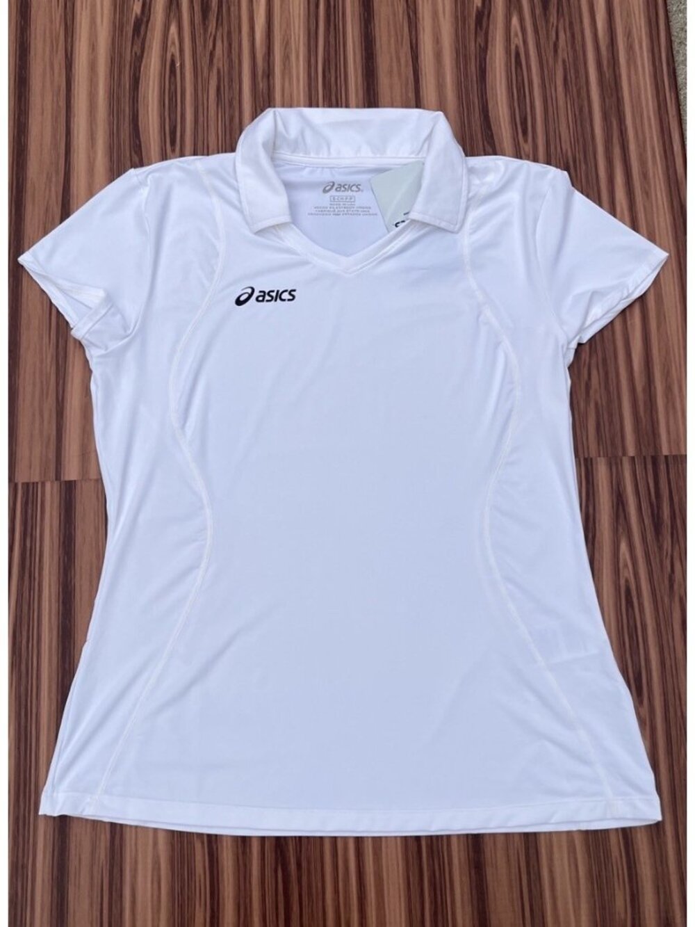 NWT ASICS Attacker Cap Sleeve Top White Small Workout - Picture 11 of 11